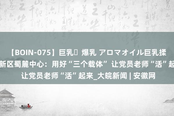 【BOIN-075】巨乳・爆乳 アロマオイル巨乳揉みしだき企画 合肥高新区蜀麓中心：用好“三个载体” 让党员老师“活”起来_大皖新闻 | 安徽网