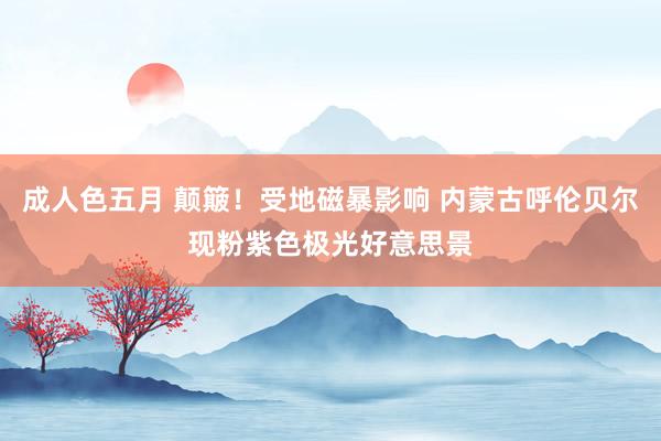 成人色五月 颠簸！受地磁暴影响 内蒙古呼伦贝尔现粉紫色极光好意思景