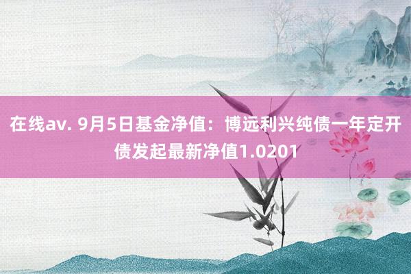 在线av. 9月5日基金净值：博远利兴纯债一年定开债发起最新净值1.0201