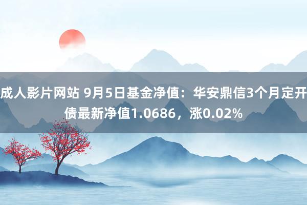 成人影片网站 9月5日基金净值：华安鼎信3个月定开债最新净值1.0686，涨0.02%