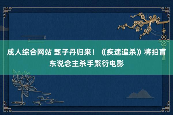 成人综合网站 甄子丹归来！《疾速追杀》将拍盲东说念主杀手繁衍电影